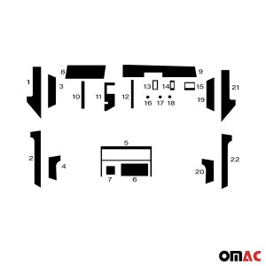 BMW 5 SERIES Dashboard Kit - Omac - 22 Pcs - Wooden Look - '88-'96